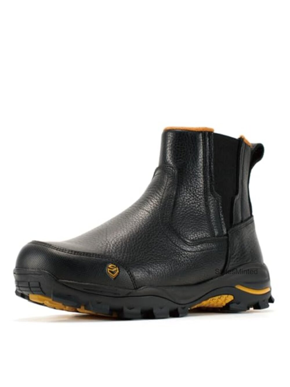 Men's 6 Inch Slip On Chelsea Work Boots Leather Soft Toe